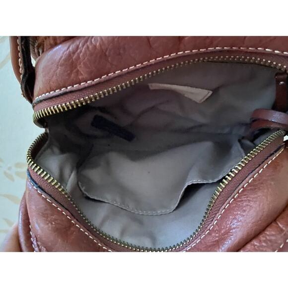 Margot Leather 100% Leather Brown Cross Body Handbag - Picture 7 of 7